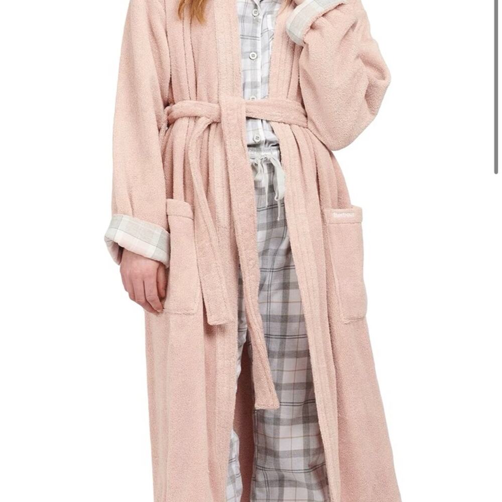 Barbour Ada Terry Cloth Robe Womens Small - Picture 2 of 9